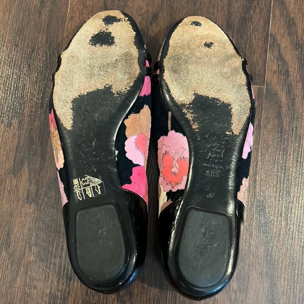 MISSONI Velvet Floral Print Ballet Flats - Size 38.5 - Picture 12 of 15